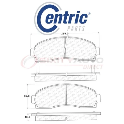Centric Semi Metallic Brake Pads w Shim for 2002-2003 Ford Explorer Sport ml - Изображение 1 из 4