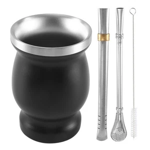 Set tazze da tè doppia parete inox Yerba Mate KüRbis caffè acqua B4799 - Foto 1 di 8