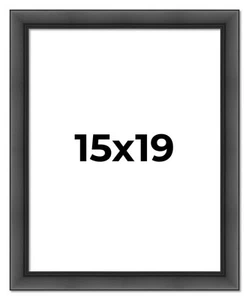 15x19 Frame Black Picture Frame Modern Photo Frame UV Acrylic, Acid Free Backer - Picture 1 of 9