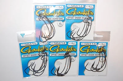 5 paquetes de gancho de espacio extra ancho gamakatsu 4/0 ewg paquete de 5 pr 58414-25 gran valor Foto 1 de 3