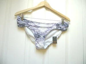 Nuevo Fondo de Bikini Hipster Ninety Six Degrees Natación Fruncida Tab Talla L - Imagen 1 de 5