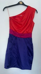 Vestido Lipsy satinado de un hombro talla 4 - Imagen 1 de 6