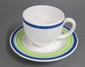 Kaffeetasse mit UT Tasse Wächtersbach fun factory Blau Grün - Bild 1 von 4