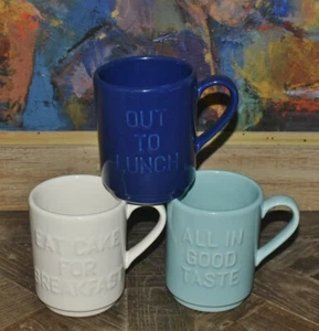 Lenox Kate Spade Set Of 3 All In Good Taste 10-ounce Mugs - Picture 1 of 5
