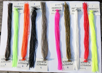 Perfect Rubber Silicone Legs HEDRON USA 11 Farben Auswahl 25 cm RUND ca. 50 Legs - Bild 1 von 2