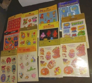 Vintage Stickers,LOT 12 PKGS,45 SHEETS,hallmark,$3 a Sheet!!!,sealed READ,(bx91) - Picture 1 of 7