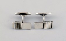 Harald Nielsen for Georg Jensen. A pair of modernist cufflinks, sterling silver.