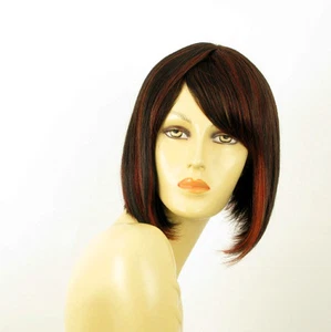 wig for women 100% natural hair black and red wick ref CAMILLE 1b410 PERUK - Imagen 1 de 8