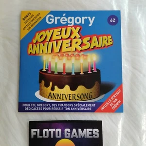 MUSICAL CD: Happy Birthday Gregory - Nr. 62 - CD 2 Titel - Floto Games - Bild 1 von 2