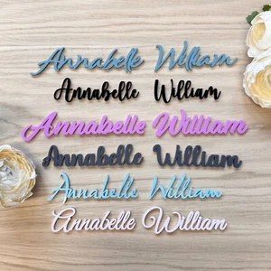 Personalisierte Acryl Hochzeit Party Ort Einstellung Namen | Gefälligkeiten Kinder Etiketten - Bild 1 von 10