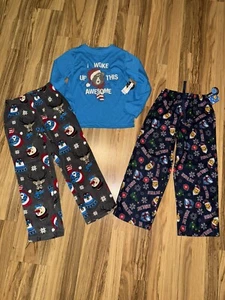 Joe Boxer NEW Boy’s Fleece Y2K Sz 8 pajama PJ Wide Leg Christmas Santa - Picture 1 of 5