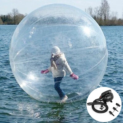 Bola inflable para caminar de agua Uimoso 2 m PVC Tizip cremallera bola enrollable con soplador Foto 1 de 4