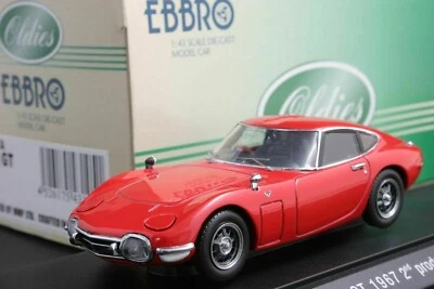 Coche modelo fundido a presión rojo Ebbro 43105 escala 1:43 Toyota 2000 GT (1967) Foto 1 de 4