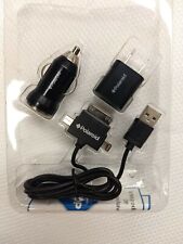 Polaroid 3 Piece Charging Kit Home, Car and 3-in-1 USB Cable PPP5080 BLACK   HG9