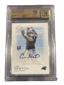 2011 Cam Newton Topps Legends Rookie Auto 10/10 Pristine! - Picture 1 of 3