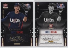 2014 Panini USA Baseball Box Set Black Gold Signatures /49 Brice Turang #46 Auto