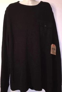 Maglione pullover ROUTE 66 uomo cotone sottile nero con tasca taglia ex large - Foto 1 di 11