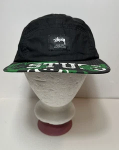 VTG Stussy Capz 5 Panel Hat Cap Hawaiian Floral Print Adjustable Strapback Palm - Picture 1 of 12