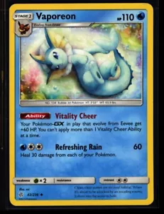 1x Vaporeon 42/236 NM Cosmic Eclipse Near Mint Pokemon TCG NM 0404#280-290 - Bild 1 von 22