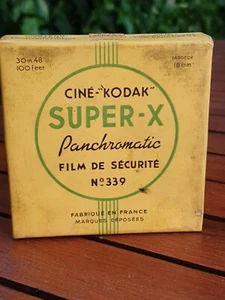 Kodak Super X de 1945's Panchromatic No 339 16mm jamais utilisé film DE sécurité - Photo 1/9