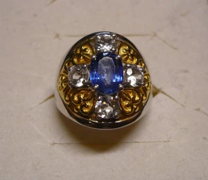 Kyanite & White Topaz Sz. 6 5 gemstones 3.0tcw MSRP$644 - Picture 1 of 7