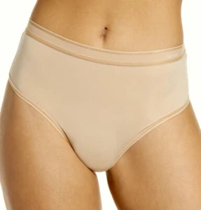 CALVIN KLEIN Second Skin High Waisted Nude Thong Panty Underwear Womens L 7 XL 8 - Picture 1 of 11