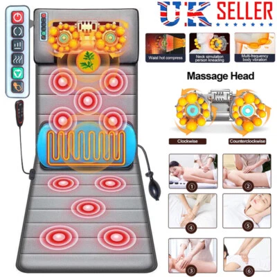 Comfier Massage Mat with Heat Pad Full Body Massage Bed with Shiatsu Neck