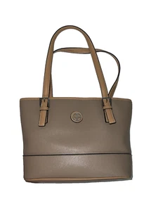 Gianni Bernini Handtasche Leder beige flach Schultertasche - Bild 1 von 2
