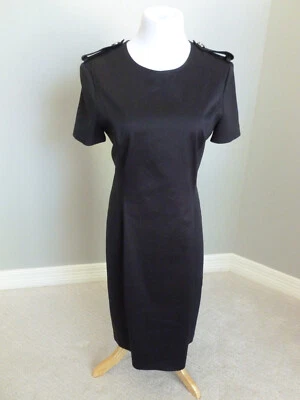 BURBERRY PRORSUM Dress Italy Sz 44 US 10 Sheath w Shoulder Epaulets Women $1,495 - Image 1 of 4