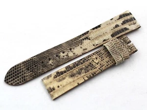 Strap Band Leather Lizard Beige 18/16mm Hand Made Watch Top Quality Made Italy - Picture 1 of 4