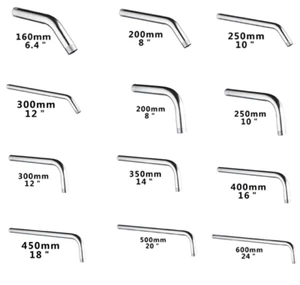 Brazo de extensión de ducha montado en la pared de ducha de lluvia cromado de acero inoxidable - Imagen 1 de 12