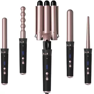 Lockenstab Set, professioneller 5 in 1 Lockenstäbe - Bild 1 von 12