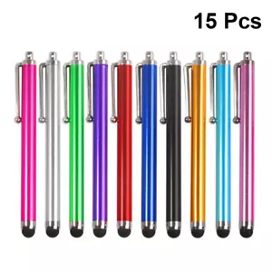 Stylo à écran tactile 15 pièces stylo capacitif outil d'écriture universel pour téléphone tablette - Photo 1 sur 11