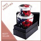 Patriotic US Flag Small Keepsake Cremation Urn for Human Ashes - Qnty 1 with Bag
