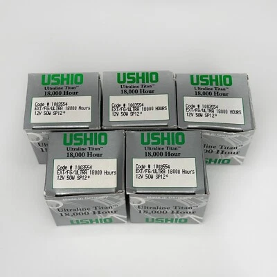 USHIO Light (5 Pack) EXT/FG/ULTRA 18,000 Hours 12V 50W SP12 Degree MR 16 - Image 1 of 3