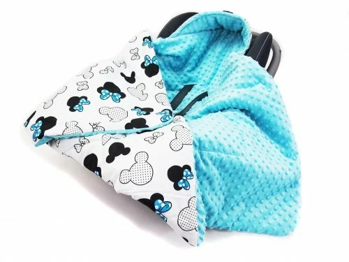 Universale Einschlagdecke Fußsack für Babyschale Autokindersitz Buggy 90x90 cm - Bild 1 von 1