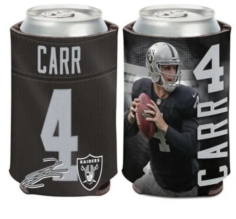 DEREK CARR OAKLAND RAIDERS CAN BOTTLE COOZIE COOLER KOOZIE Cover