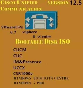 Cisco Collaboration Voice Lab Version 12.5 CUCM CUC IMP CER UCCX ESXi vCentre - Bild 1 von 11
