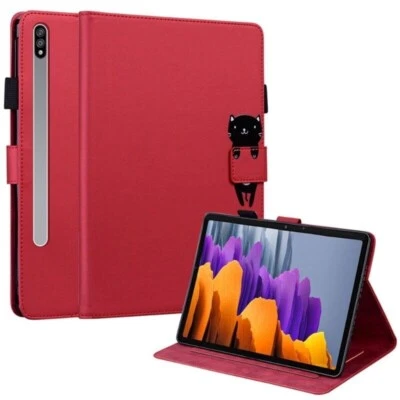 Funda de cuero con soporte abatible para Samsung Galaxy Tab A7 A8 A9 S6 S7 S8 S9 S10 Foto 1 de 4