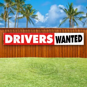Letrero de bandera de vinilo publicitario DRIVERS WANTED GRANDES TAMAÑOS XXL ENORME - Imagen 1 de 6