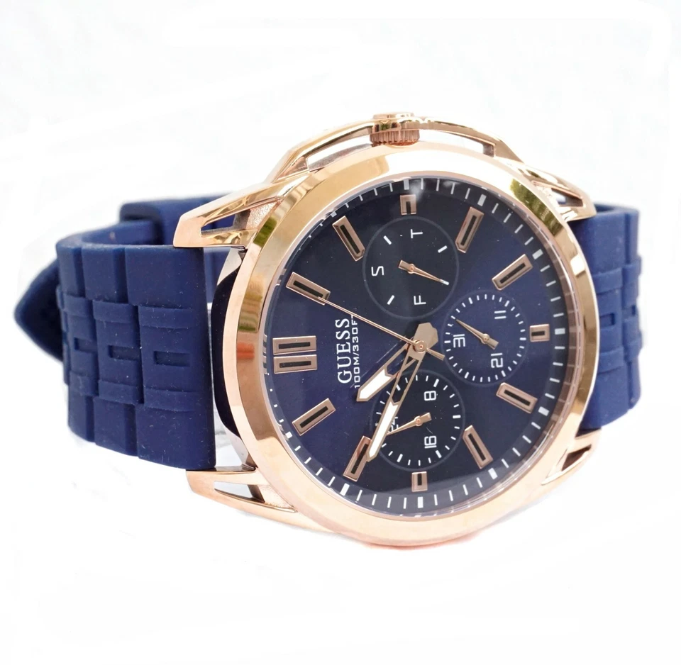 GUESS Analog Sport VERTEX Multi-function Blue Mens W1177G4