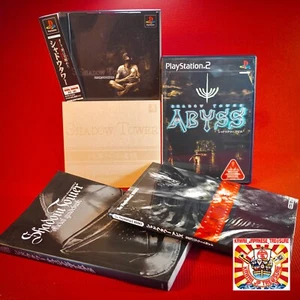 Shadow Tower Lot 2 Set PS1 PS2 1 2 Abyss w/Spine w/3Book Sony Playstation Japan - Picture 1 of 23