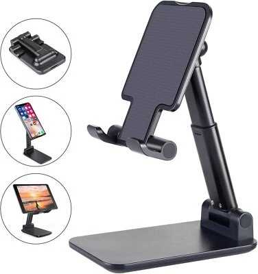 Adjustable Phone Stand Tablet Desktop Holder Foldable Mount iPad iPhone Kindle - Image 1 of 4