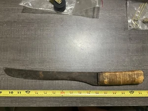 Vintage Rare  I. Wilson Sheffield England Butcher Knife Shear Steel - Picture 1 of 13