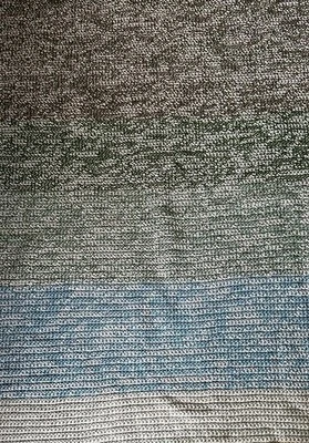 NEW Handmade Crochet Afghan Blanket Throw 2 Strand Single Crochet Multi Color - Image 1 of 3