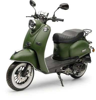 Motorroller 50 ccm Burnout MiniMe 2.0 Mattgrün 45 km/h - Bild 1 von 4