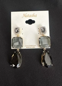 Natasha Ohrhänger / Rauchquarz / Glasstein  - Bild 1 von 3