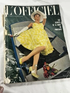 French L'Officiel Magazine: April 1962 Couture et de la Mode de Paris - Picture 1 of 12