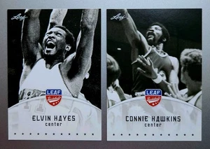 2012 Leaf Basketball-Legends Connie Hawkins / Elvin Hayes HOF - Picture 1 of 2