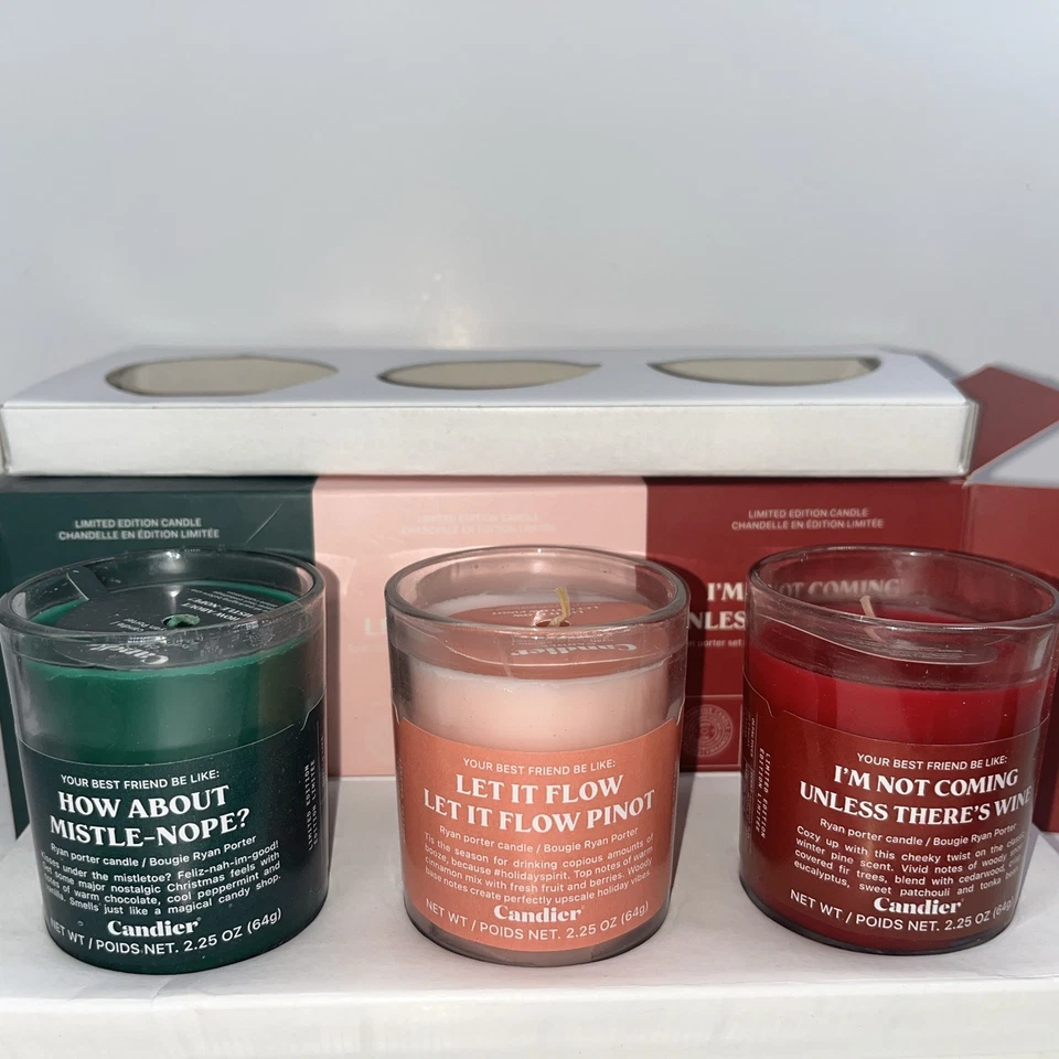 Candier Candle Limited Edition Christmas Candle Set Of 3 Boxed - Image 1 of 4